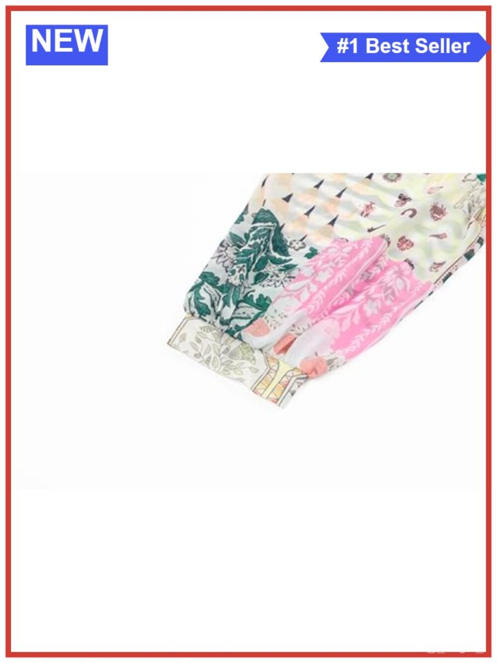 Boho Floral Printed Long Flowy Swing Chiffon Sundress Polyester - Picture 2 of 6